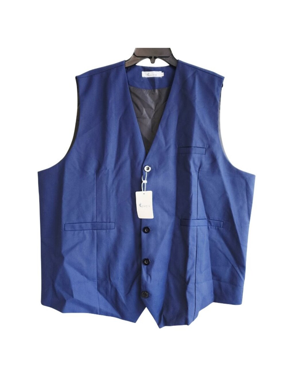 Mens Blue Formal Vest By Xoyog Size 3XL With Tags Adjustable Back Strap